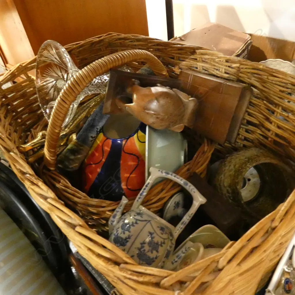 2 WICKER BASKET & ASST. CONTENTS Image 1++