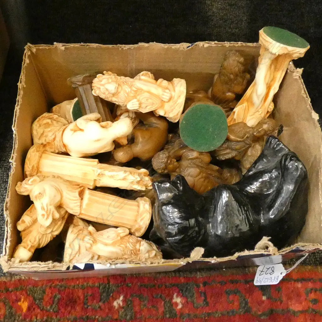 BOX LOT ASST RESIN FIGURES, BEAR Image 1++