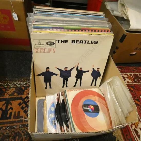 40+ VINTAGE LP RECORDS + 45'S. BEATLES SUZIE QUATRO ETC ETC