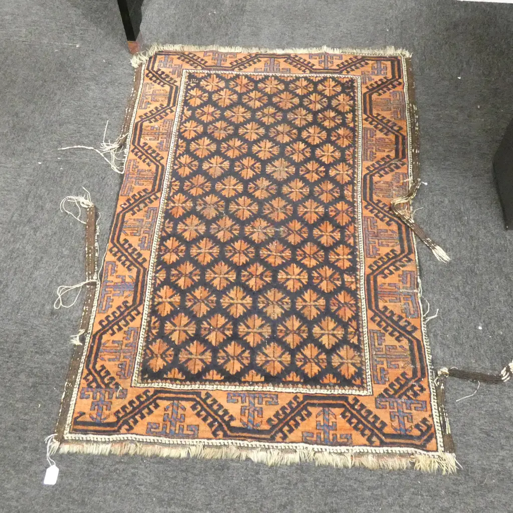HAND KNOTTED ALL WOOL RUG AF 1300 X 860MM Image 1++