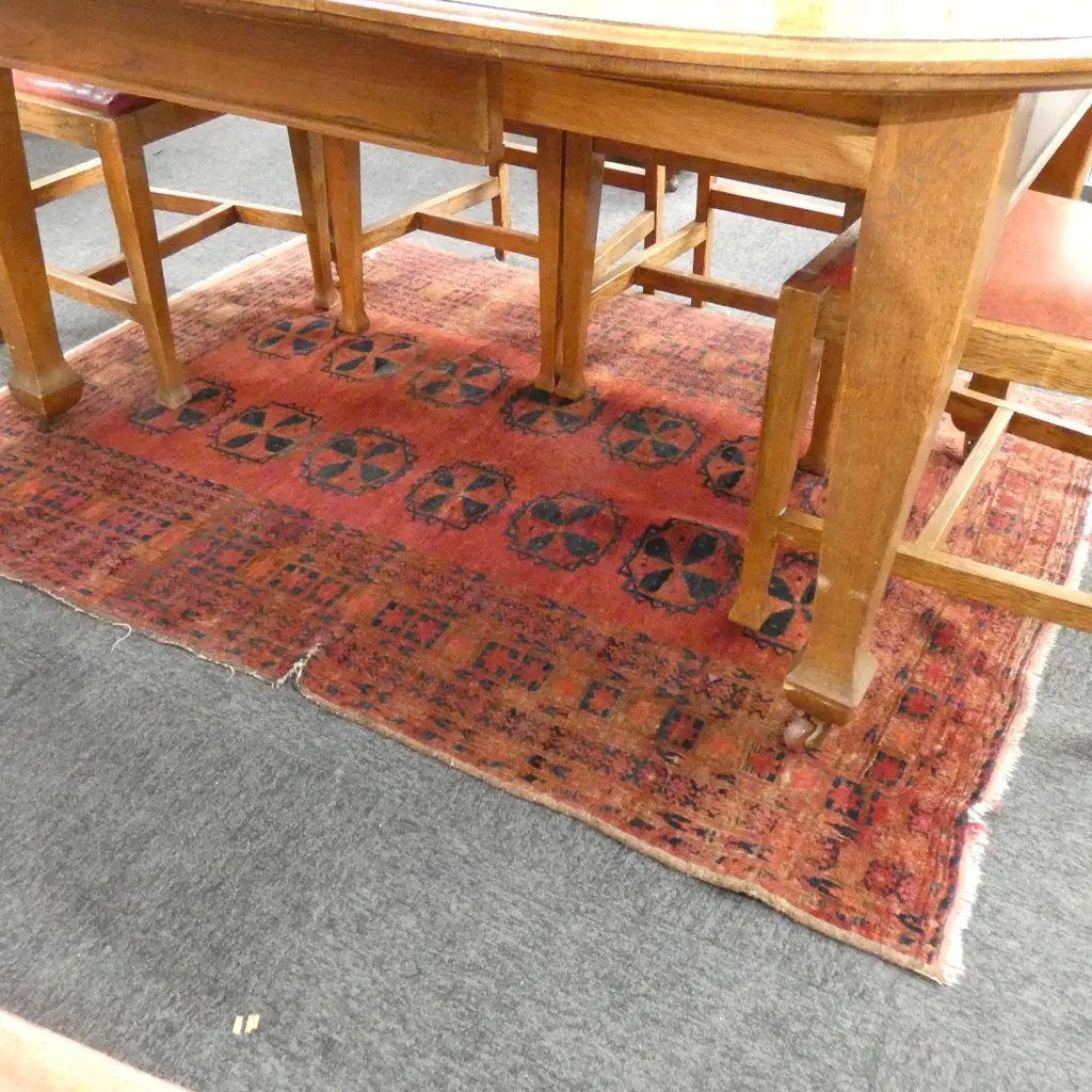 HAND KNOTTED ALL WOOL RUG SMALL TEAR 1580 X 1240MM Image 1++