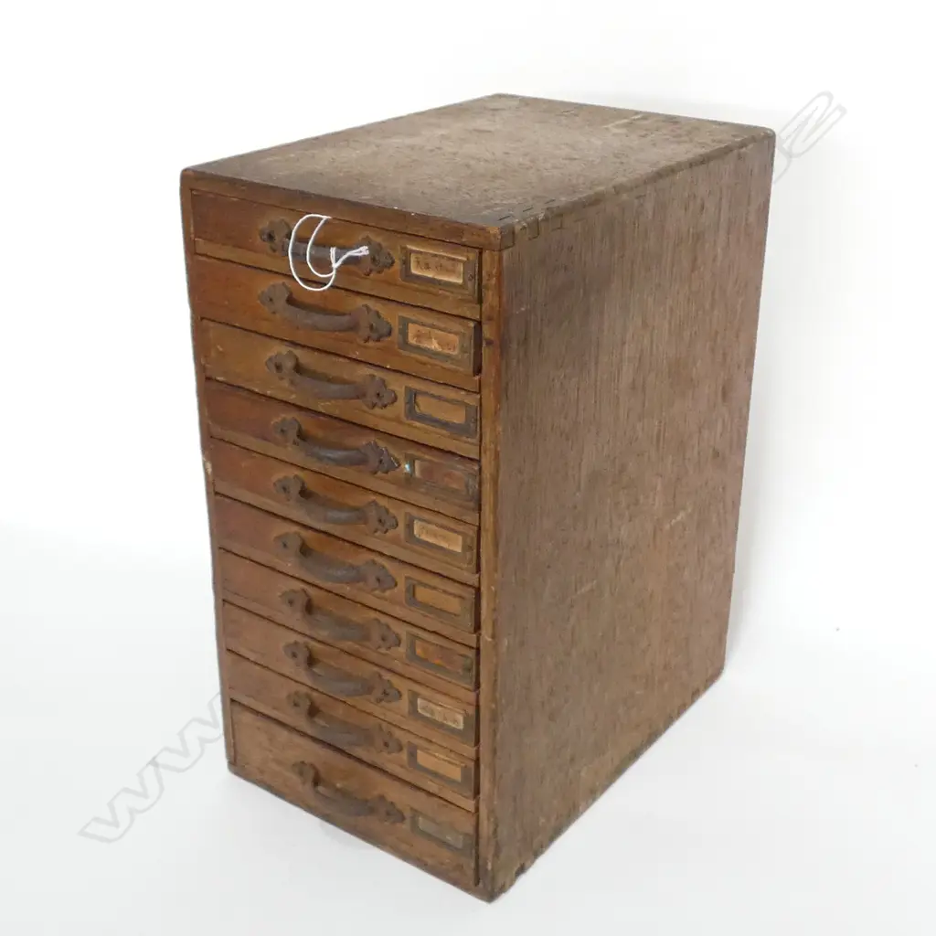 EARLY 20thC JAPANESE WATCH MAKERS PARTS CHEST... Image 1++