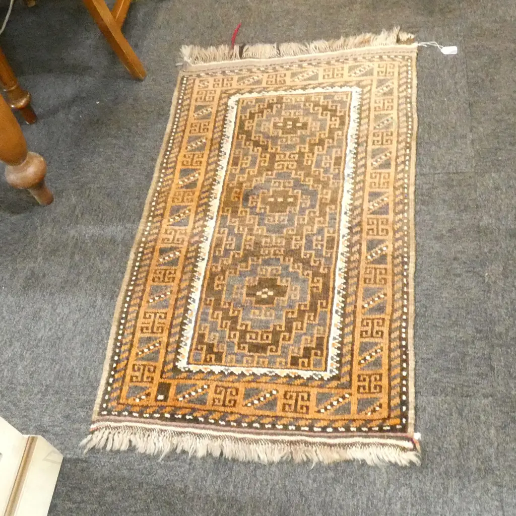 SMALL BALUCHI ALL WOOL HAND KNOTTED MAT 950 X 600MM Image 1++