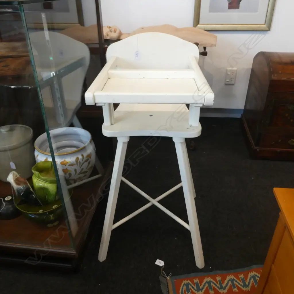 VINTAGE WOODEN CHILDS HIGHCHAIR H. 850MM Image 1++