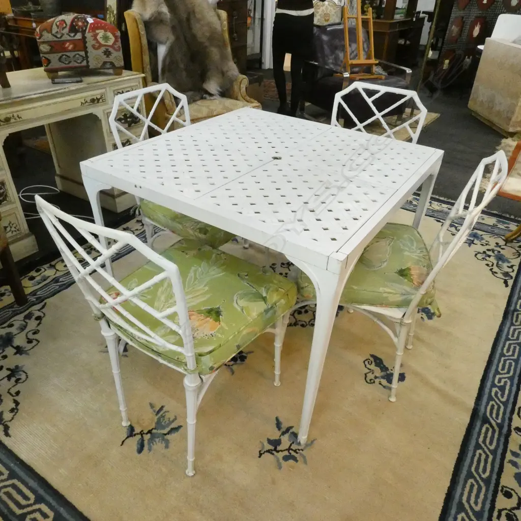 OUTDOOR FAUX BAMBOO TABLE WITH 4 CHAIRS Image 1++