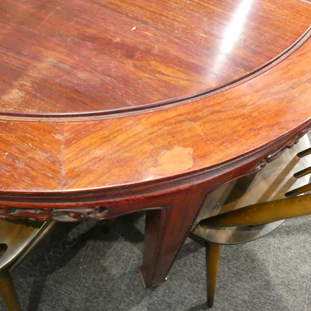 CHINESE ROSEWOOD DINING TABLE L. 1580MM Image 1++