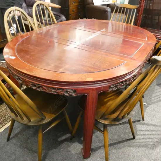 CHINESE ROSEWOOD DINING TABLE L. 1580MM