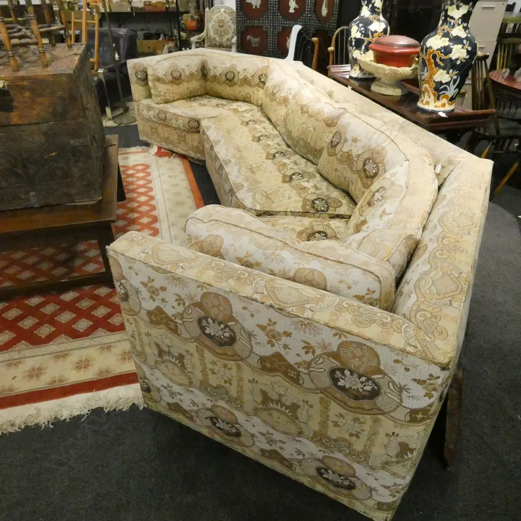 RETRO 3PC SOFA L 4110 MM FADING TO FABRIC Image 1++