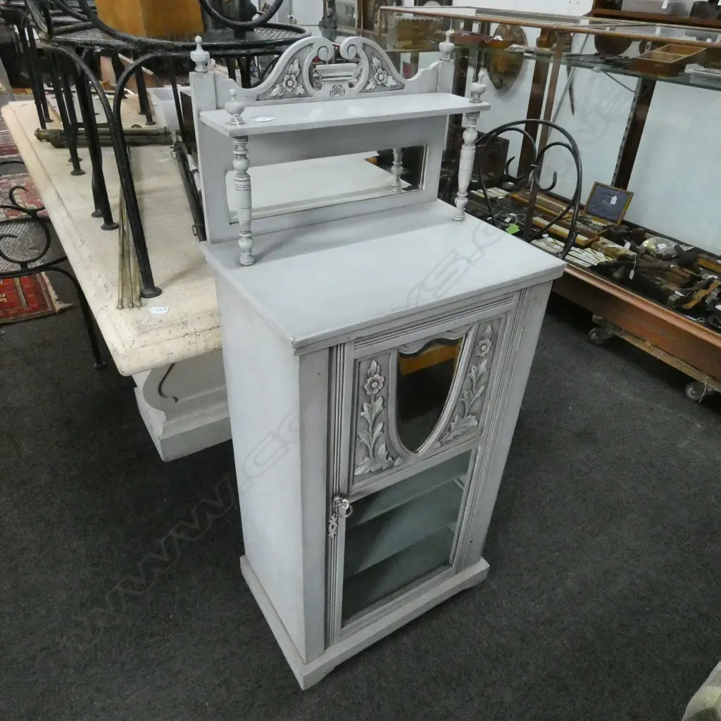 EDWARDIAN PAINTED MUSIC CABINET H 1200 MM Image 1++