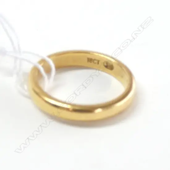 18CT GOLD BAND 3.48gm
