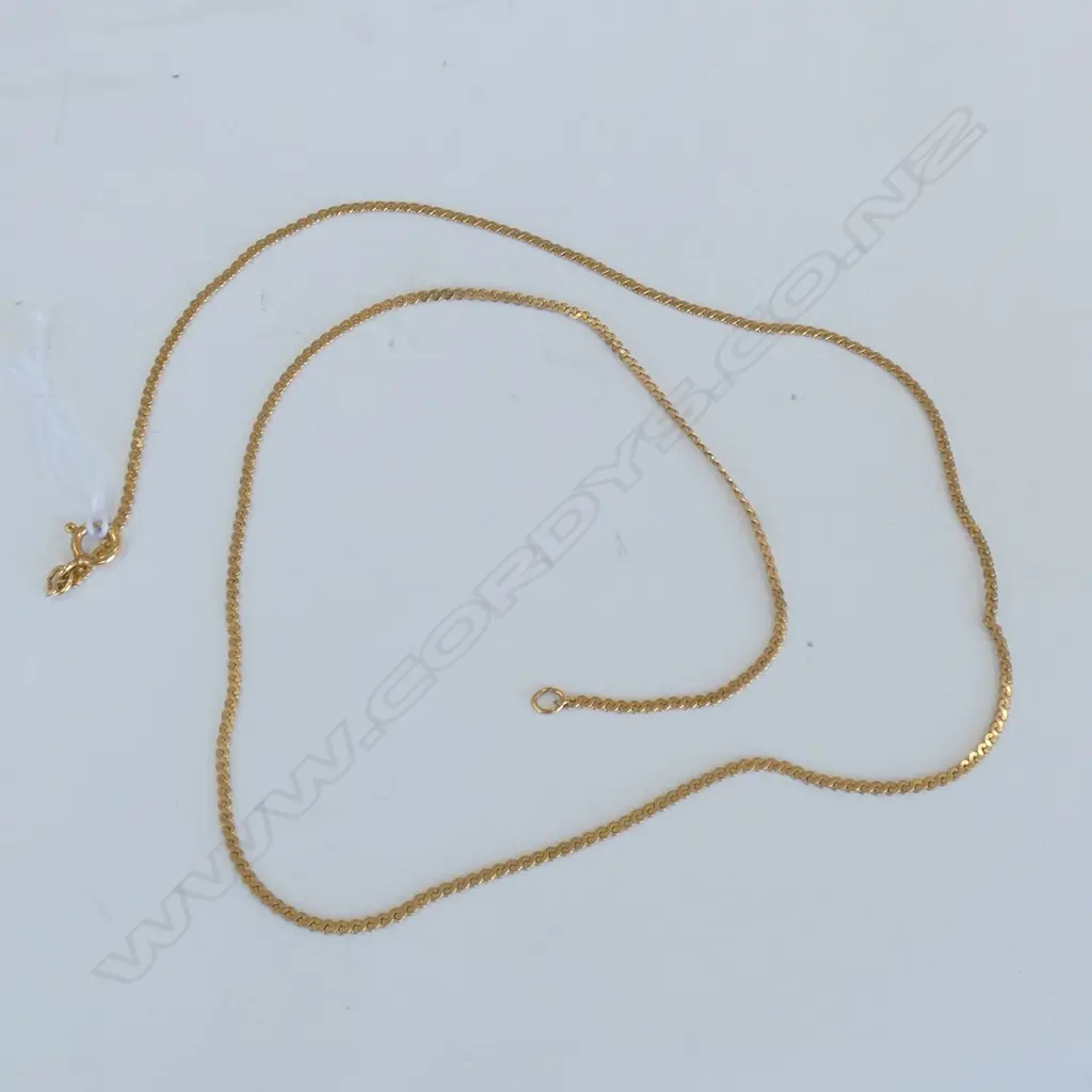 14ct GOLD CHAIN WITH GOLD PLATED CLASP 2.62gm Image 1++