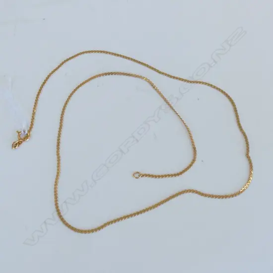 14ct GOLD CHAIN WITH GOLD PLATED CLASP 2.62gm