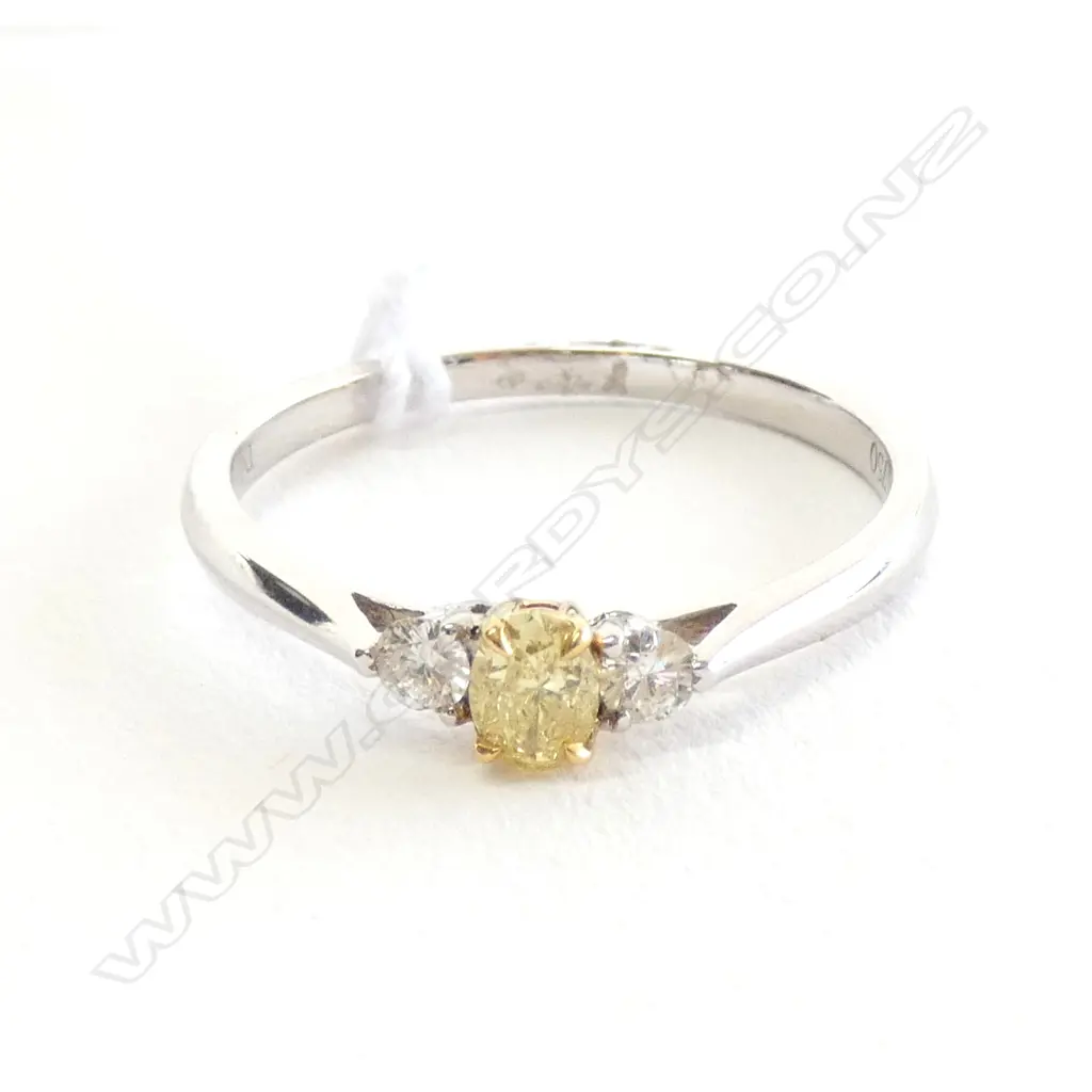 18CT WHITE GOLD & DIAMOND  RING Image 1++