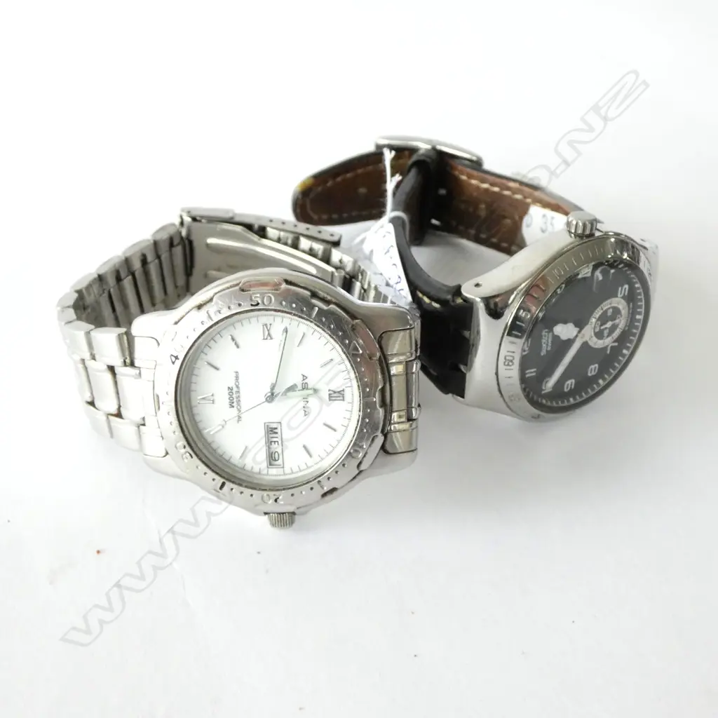 2  WRIST WATCHES. SWATCH & ASTINA Image 1++