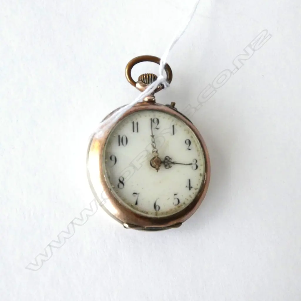 LADIES FRENCH 800 SILVER POCKETWATCH C. 1890 Image 1++