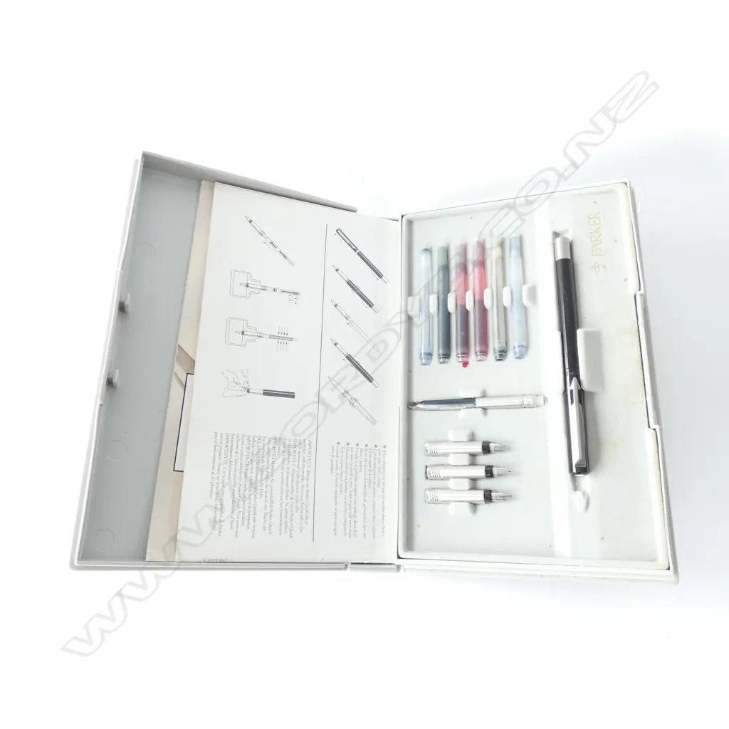 CASED PARKER CALLIGRAPHY SET Image 1++