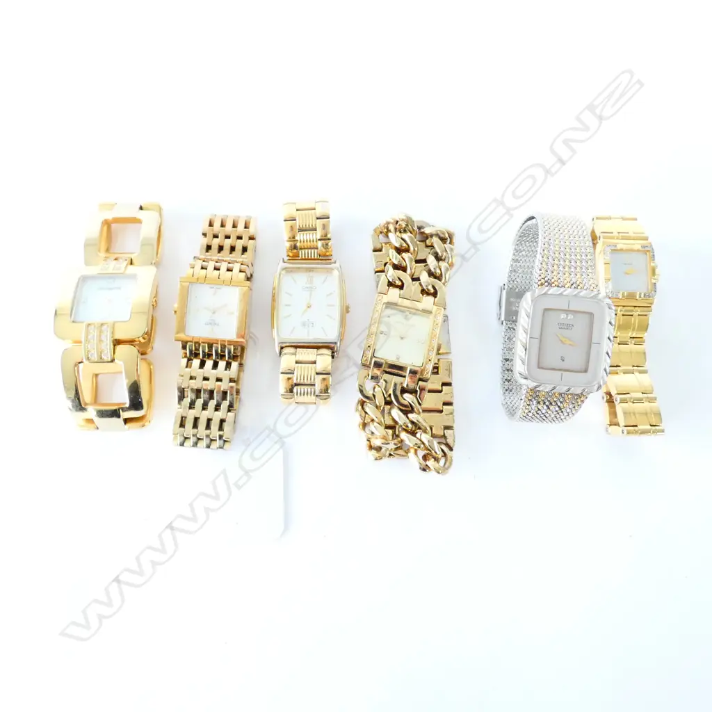 TISSOT GOLD PLATED MOP FACE & 5 OTHER LADIES WATCHES Image 1++