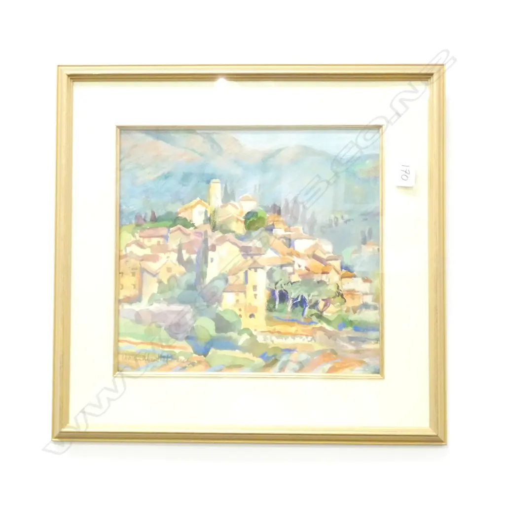 VIVIAN MANTHEL GOUACHE TUSCAN VILLAS 290 X 305mm Image 1++