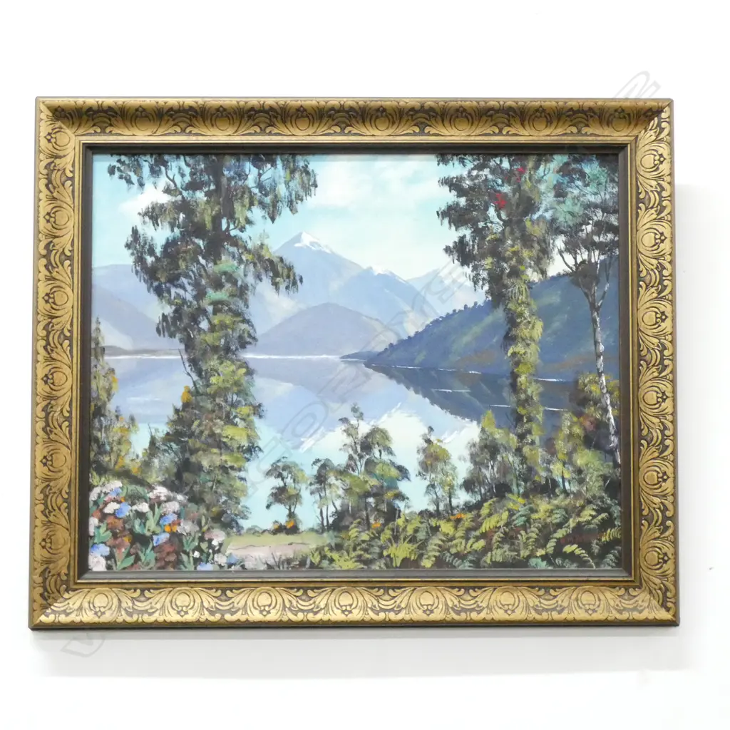 G M PETTIGREW ACRYLIC LAKE KANIERE 460 X 580mm Image 1++