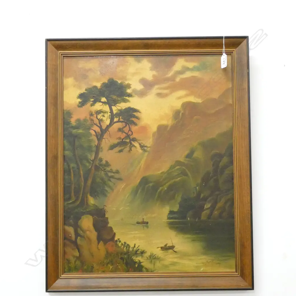 H.E. AVERY OIL PAINTING 'THE TRUSSACHS' 1924. 55 X 435mm Image 1++