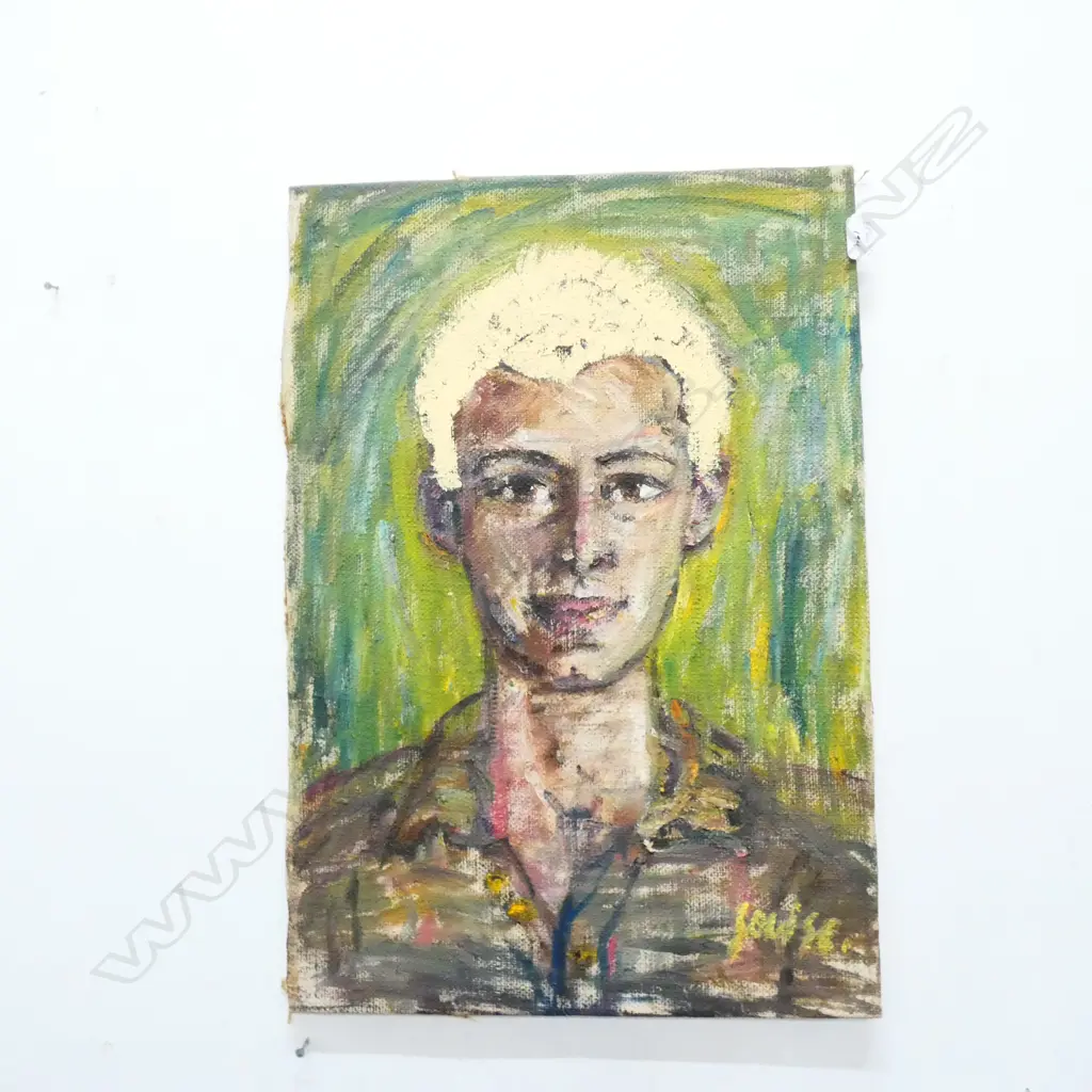 SIGNED PORTRAIT OIL ON CANVAS 420 X 610MM Image 1++