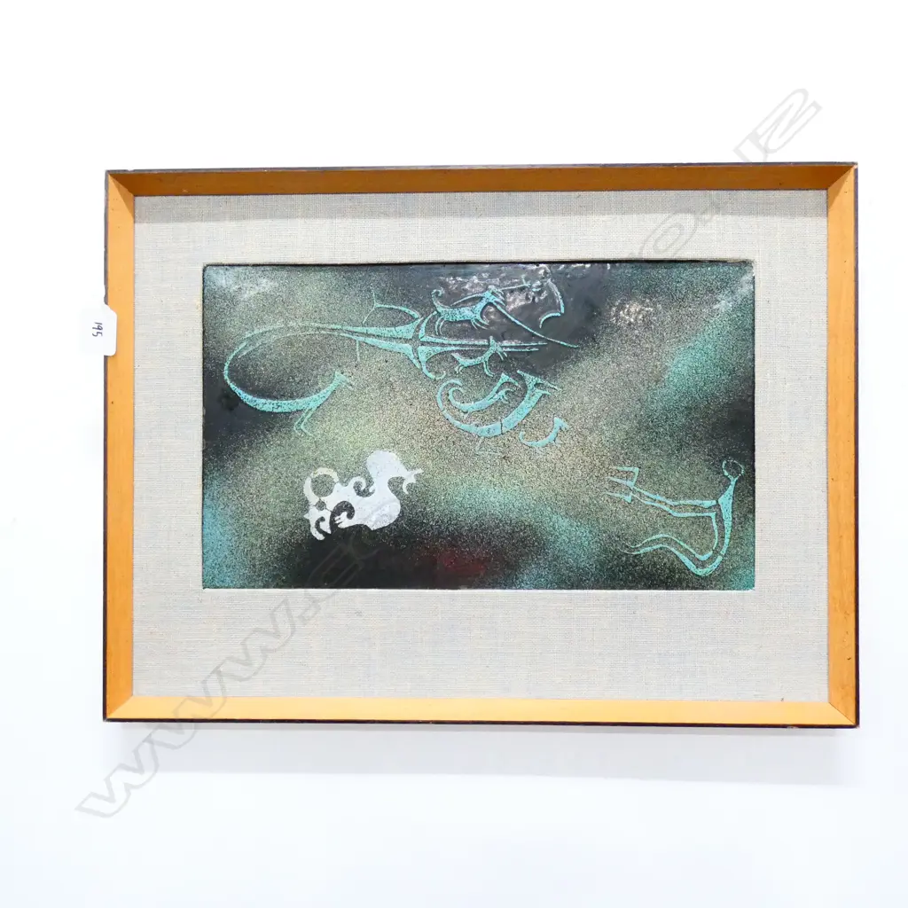 FRAMED TILE MAORI ROCK DRAWINGS 370 X 500MM  Image 1++