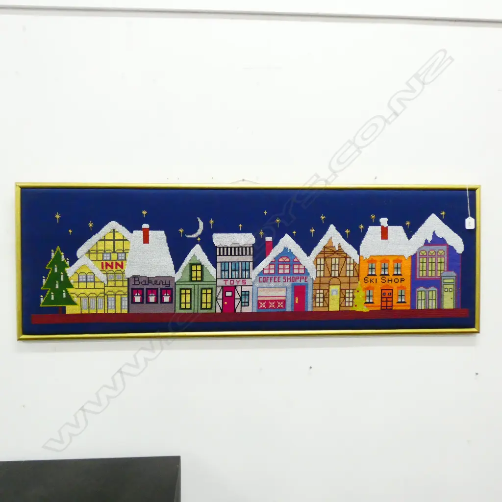 FRAMED EMBROIDERY OF SHOPS L 1400 MM Image 1++