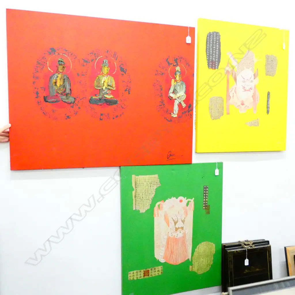 3 MIXED MEDIA ARTWORKS  Image 1++