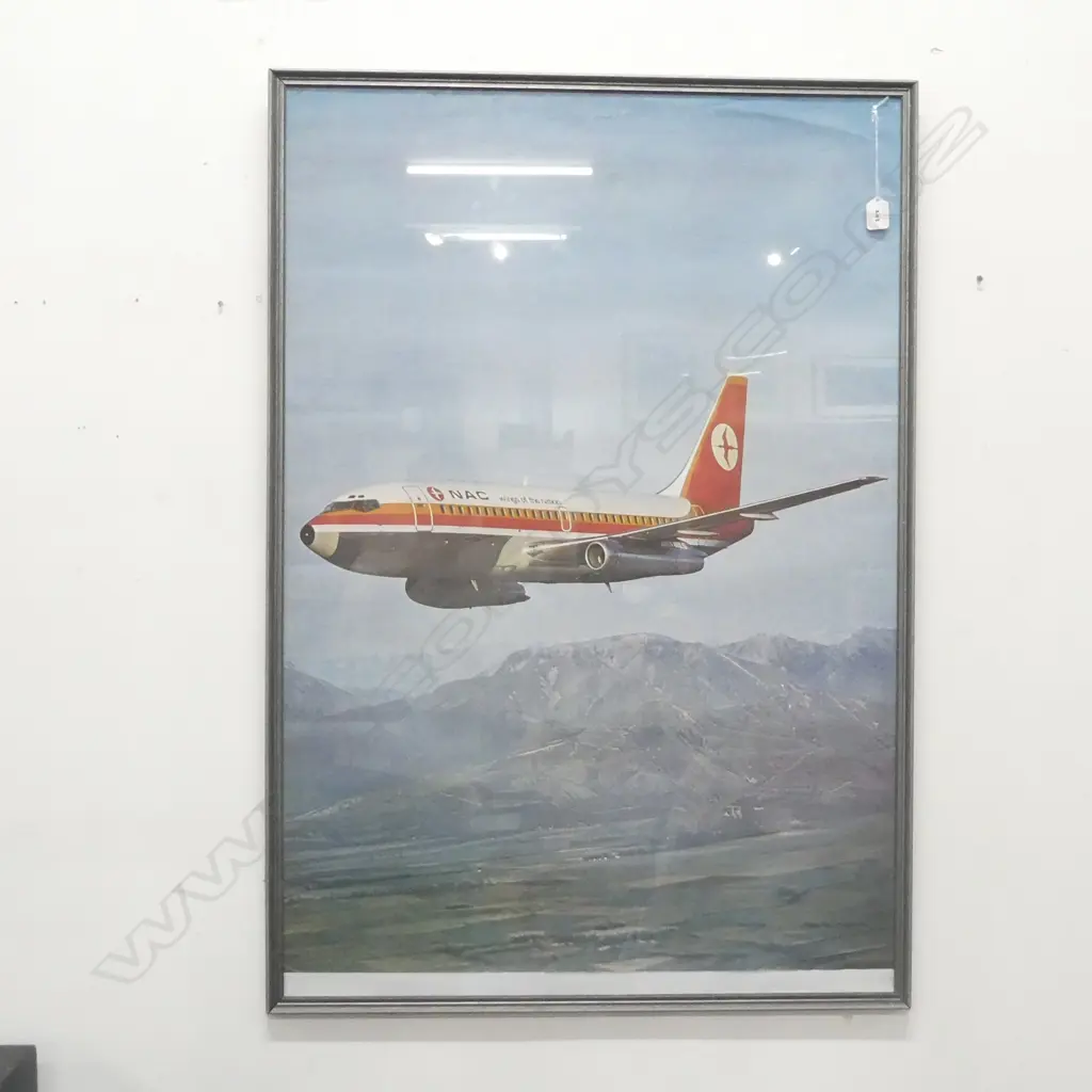 A N.A.C AIRLINE POSTER WINGS OF THE NATION H 1050 MM Image 1++