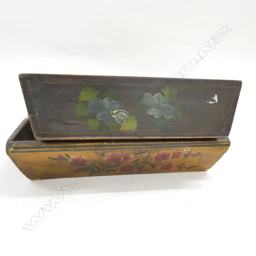 2 WOODEN CHINESE TROUGHS L. 400MM Image 1++