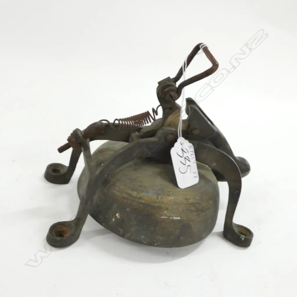 A WALL MOUNTED BRASS BELL Image 1++