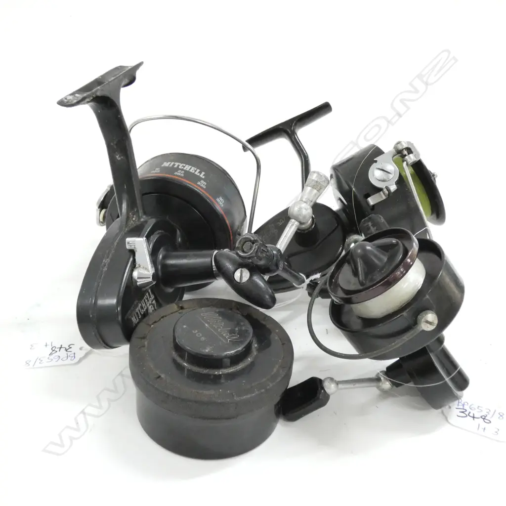 3 MITCHELL FISHING REELS + SPARE  Image 1++