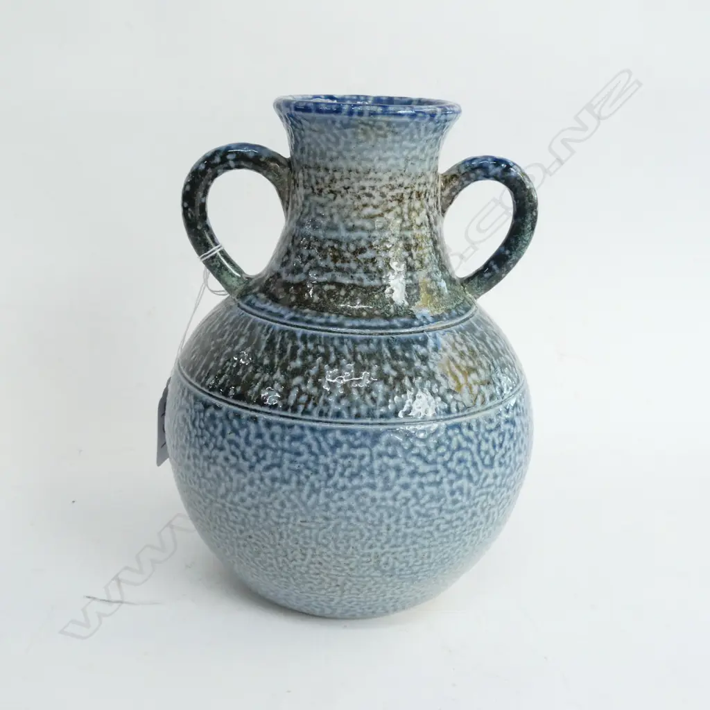 SALT GLAZED N.Z STUDIO POTTERY VASE H 200 MM Image 1++