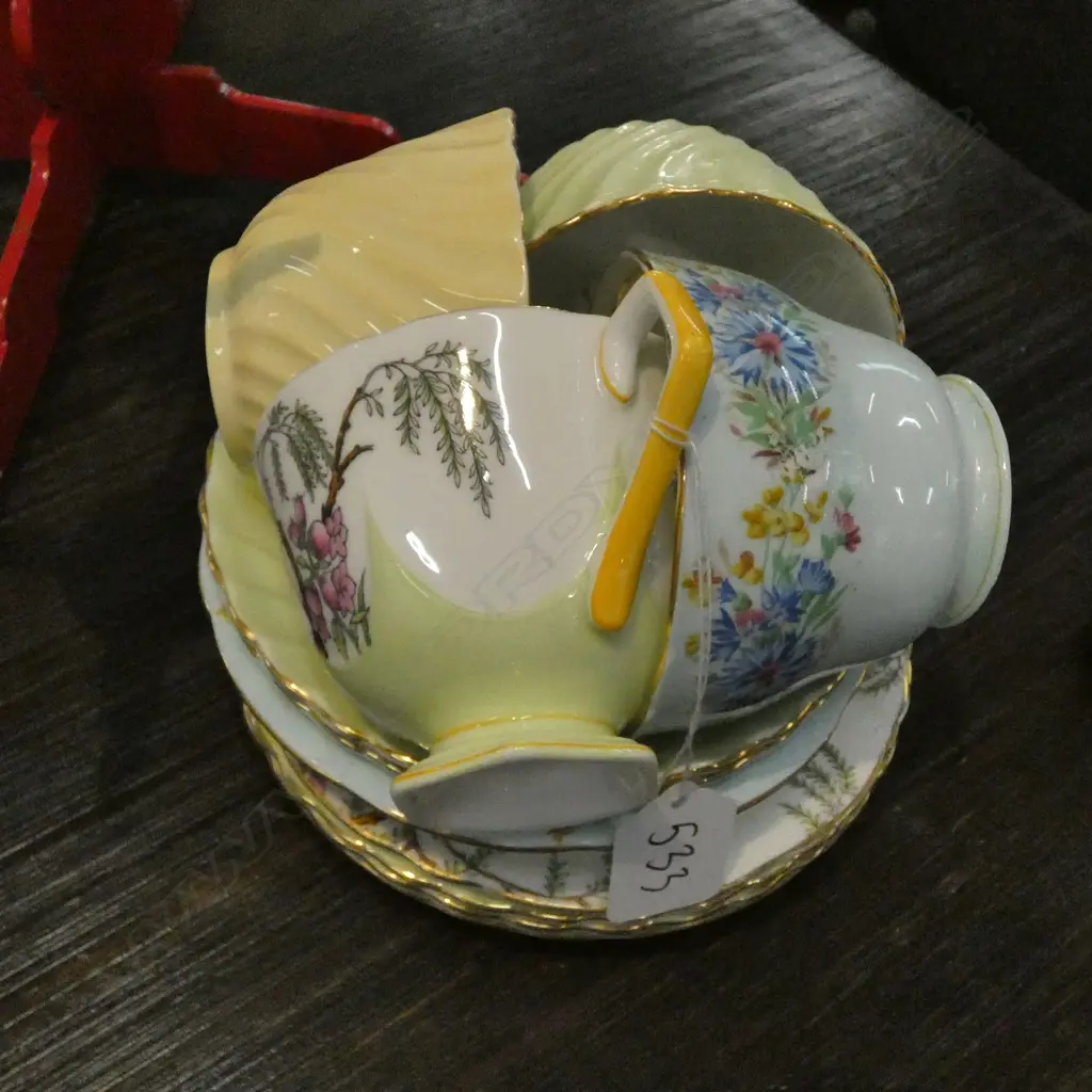 FOUR ASSORTED AYNSLEY TRIOS Image 1++
