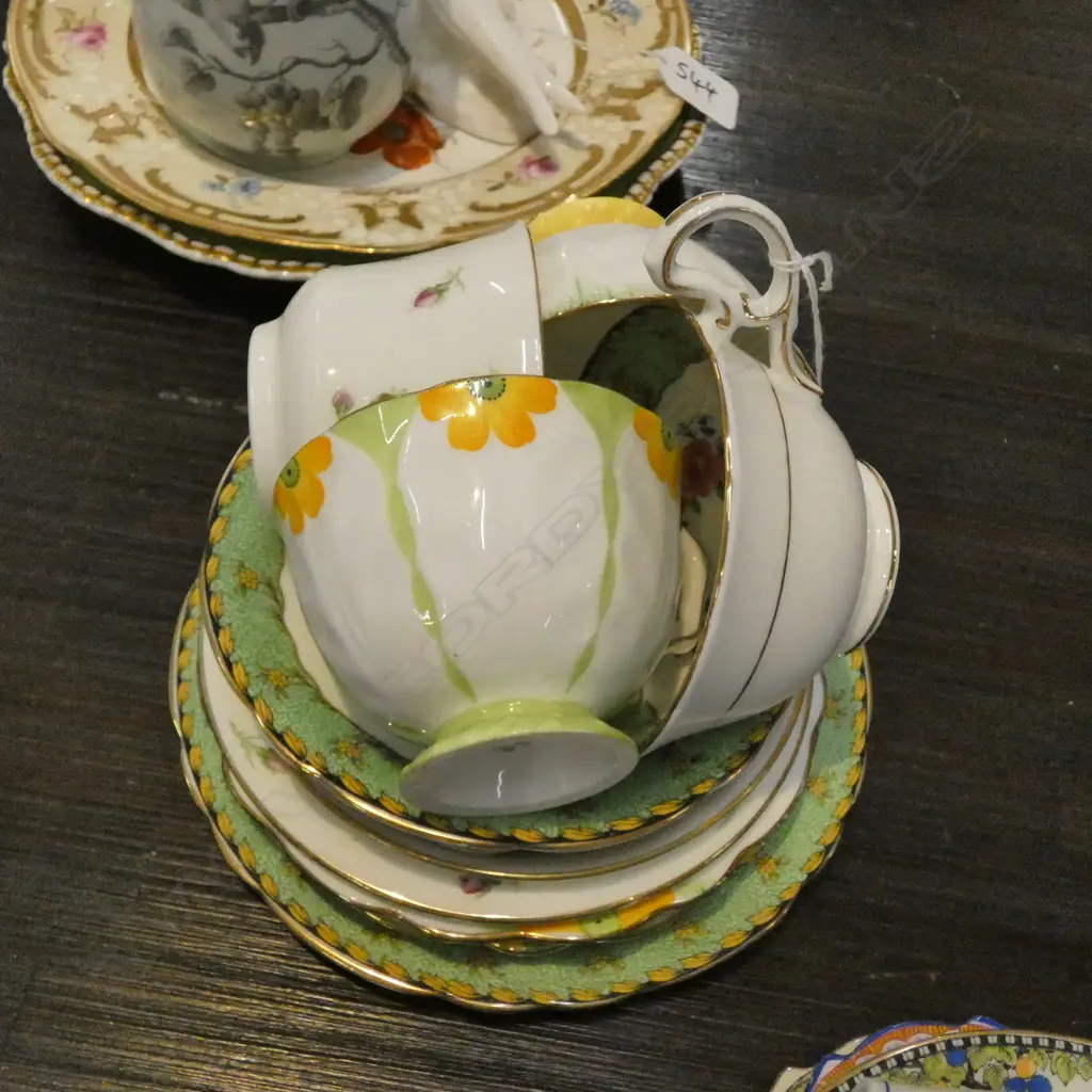 FOUR ASSORTED AYNSLEY TRIOS Image 1++