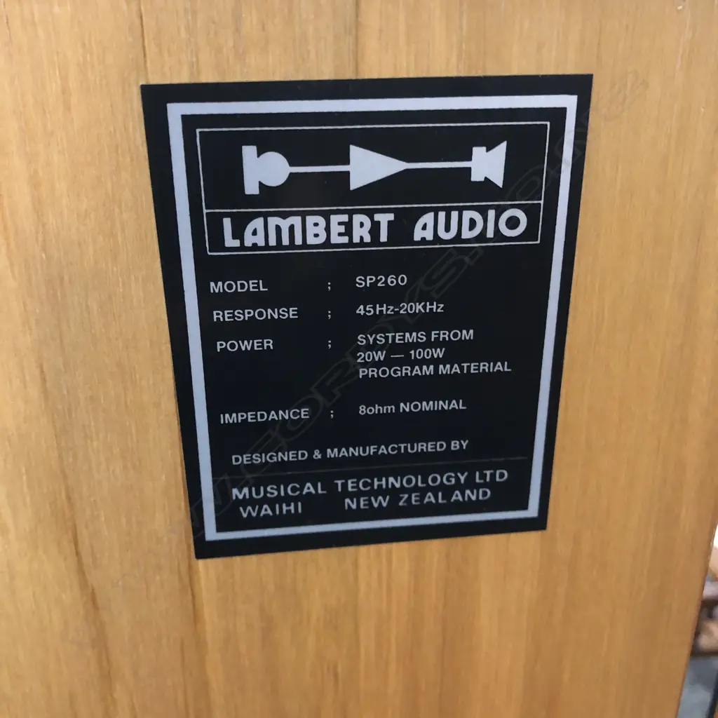 PR OF LAMBERT AUDIO FLOOR SPEAKERS Image 1++