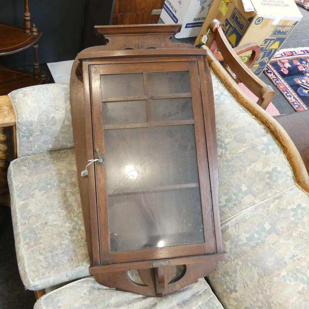 INDIAN GLAZED HANGING CUPBOARD H 960 MM Image 1++