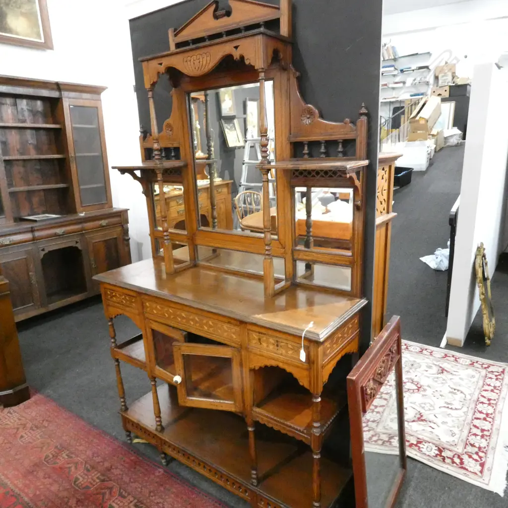 ANGLO-INDIAN MIRROR BACKED SIDEBOARD  Image 1++