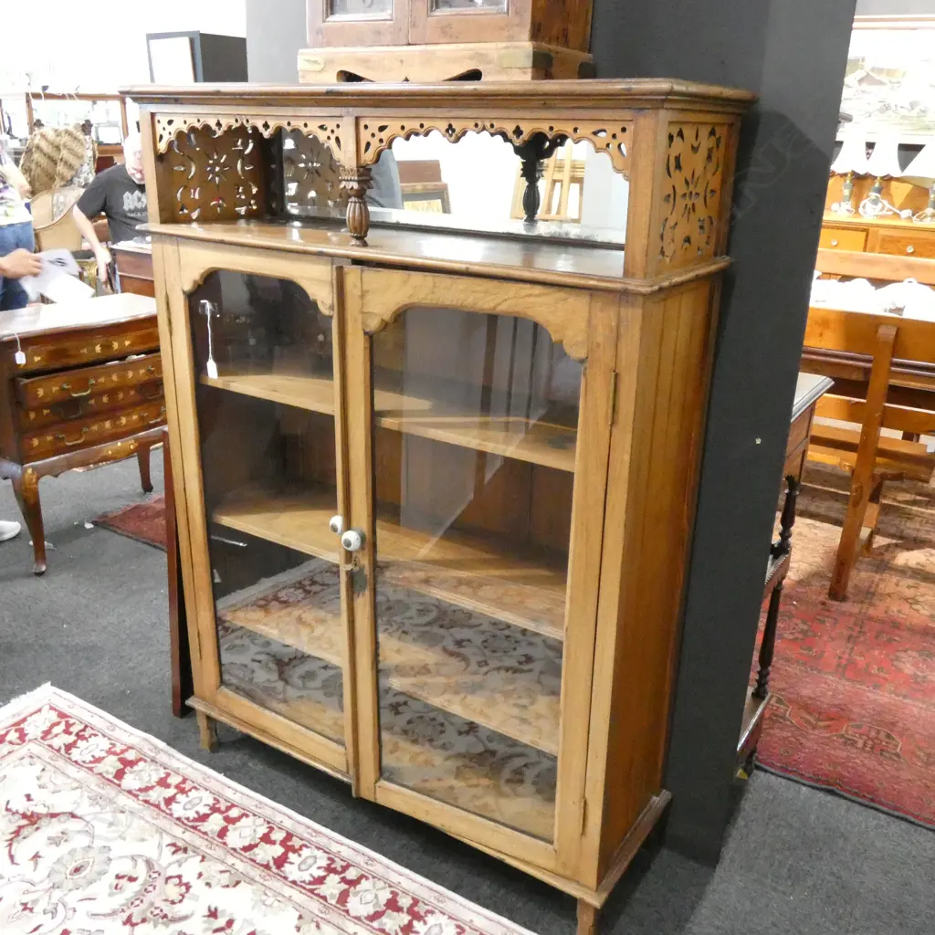 ANGLO-INDIAN GLAZED CUPBOARD W 1040 MM Image 1++