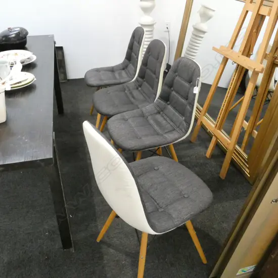 6 MID-CENTURY STYLE DINING CHAIRS