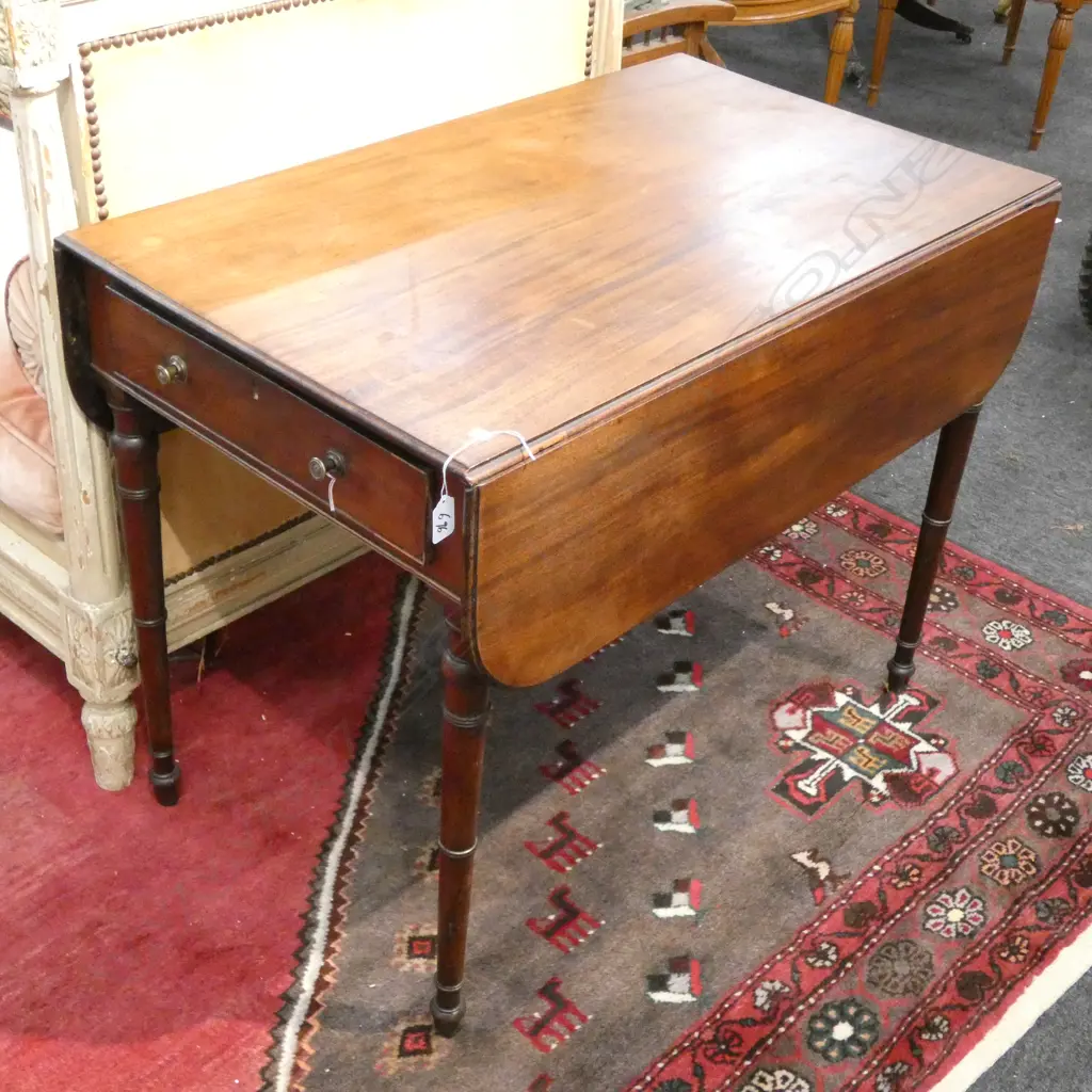 REGENCY MAHOGANY DROP-SIDE TABLE L.855mm Image 1++