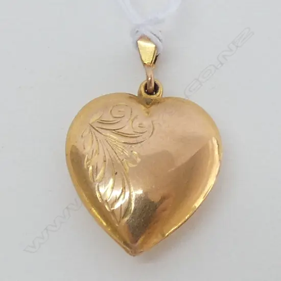 9CT GOLD HEART PENDANT 2.3GM