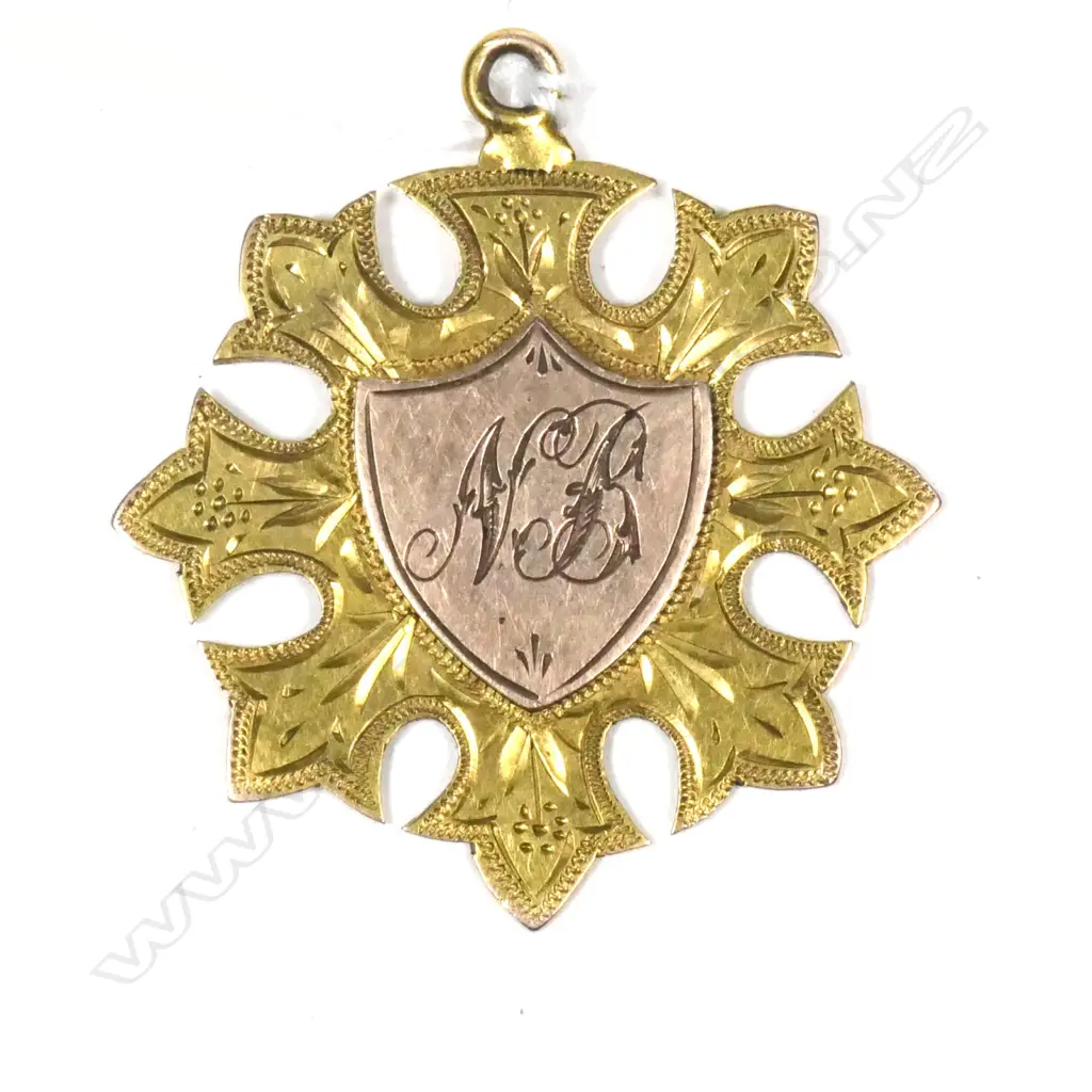 9ct COLONIAL FOB MEDALLION.... Image 1++