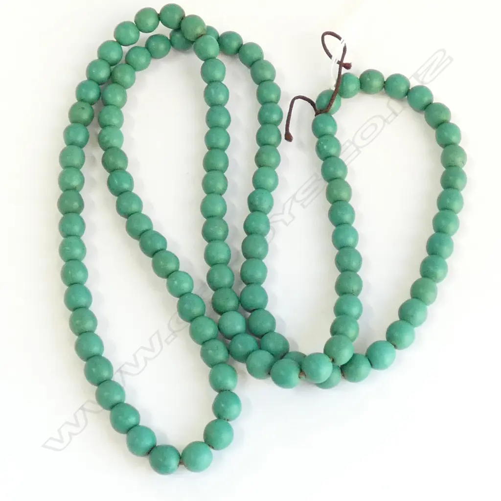 GREEN BEAD NECKLACE L.860mm Image 1++