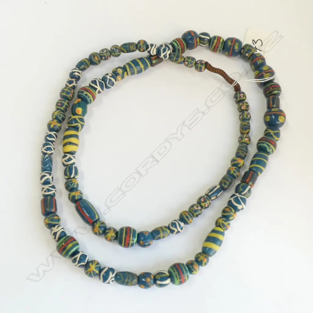 TRIBAL GLASS BEADS RESTRUNG Image 1++