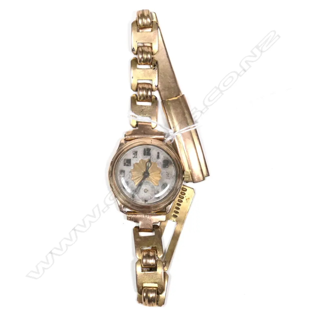 1920'S 9CT GOLD CASED WRISTWATCH MID SIZE Image 1++
