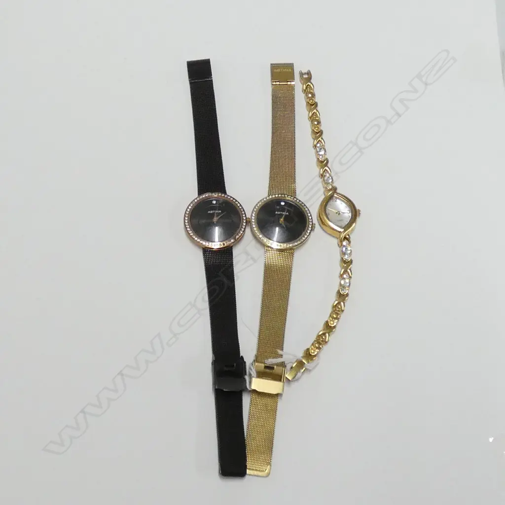 3 LADIES WATCHES; 2 ASTINA + ANOTHER Image 1++