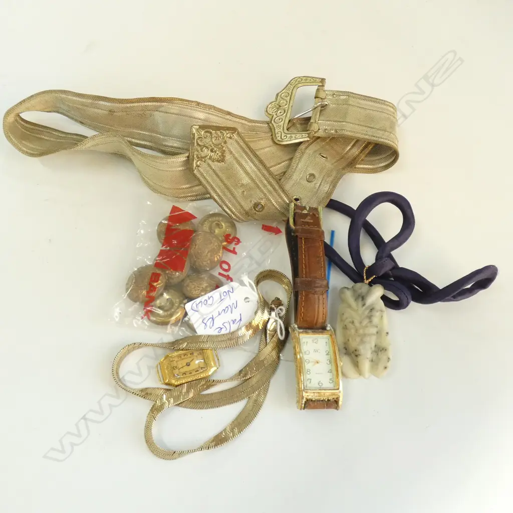 BAG MILITARY BUTTONS BELT CICADA PENDANT WATCH ETC Image 1++