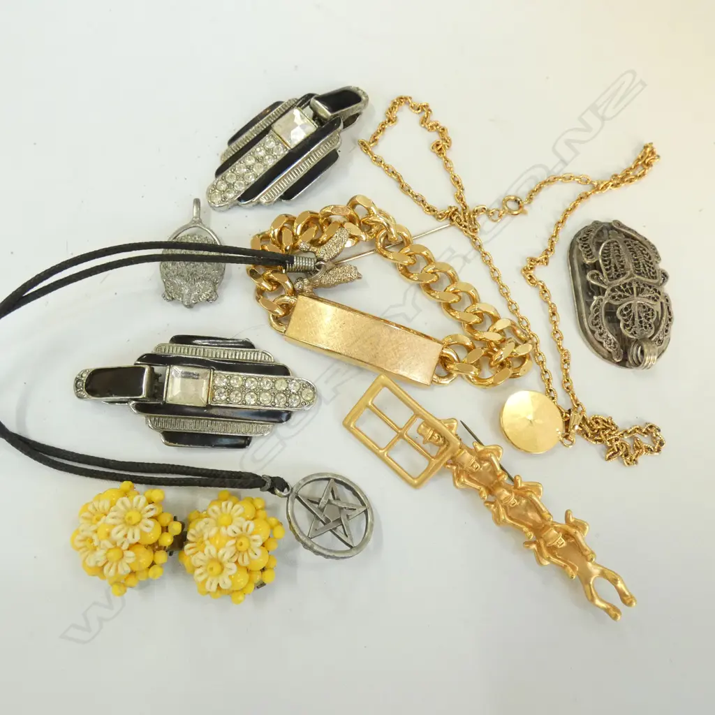 LOT ASSORTED BROOCHES ETC Image 1++