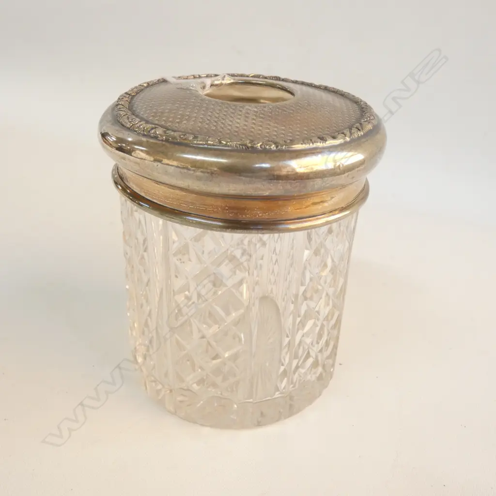 SILVER MOUNTED HAIR TIDY, Birmingham 1912 by Levi & Salaman Image 1++